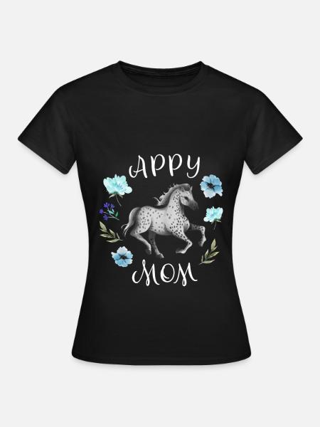 Appaloosa Vêtements de cheval Appaloosa Mère - T-shirt Femme - noir
