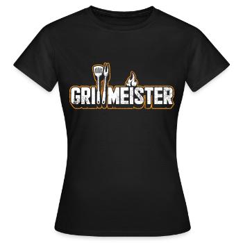 Grillmeister - Frauen T-Shirt - Schwarz - Vorne - AI Model Female 172 dark (172cm)