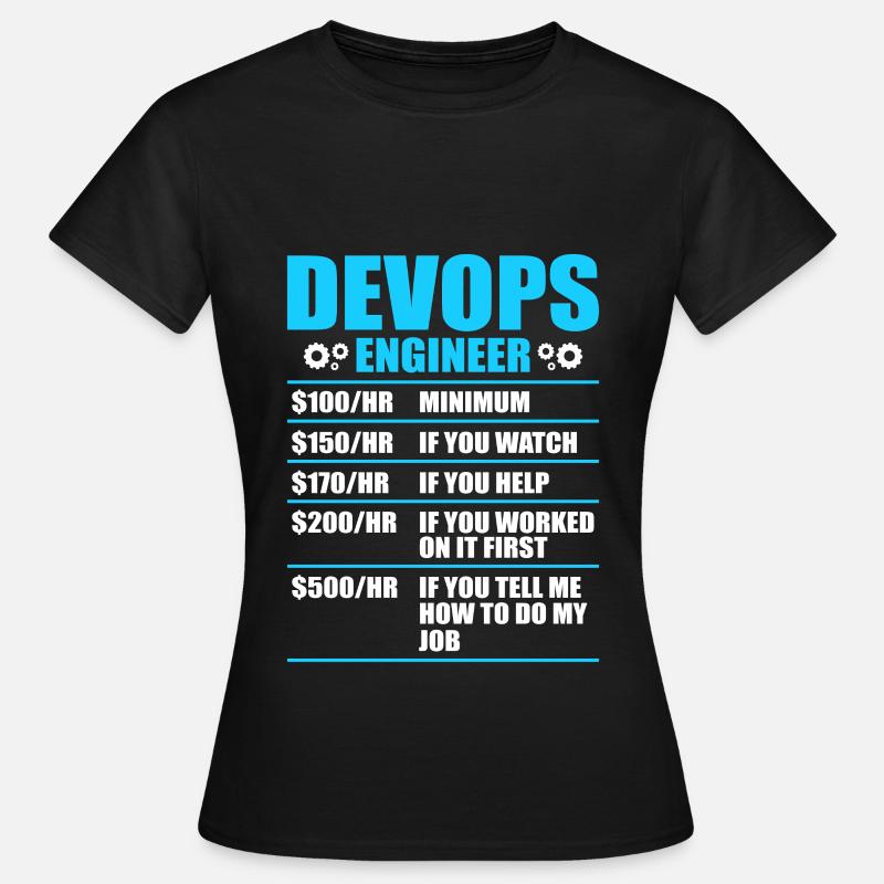 Devops Sys-Admin Entwickler - Frauen T-Shirt - Schwarz