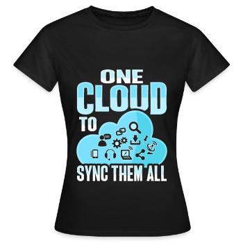 Cloud Administrator Cloud Devops - Women's T-Shirt - black - Front - AI Model Female 172 dark (172cm)