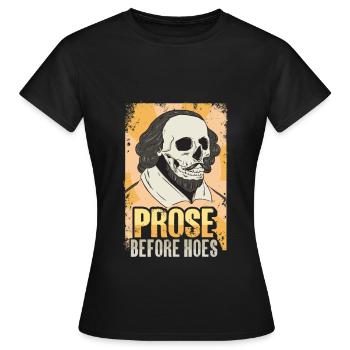 Littérature de Shakespeare - T-shirt Femme - noir - Devant - AI Model Female 172 dark (172cm)