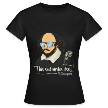 William Shakespeare - Frauen T-Shirt - Schwarz - Vorne - AI Model Female 172 dark (172cm)