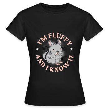 Chinchilla moelleux - T-shirt Femme - noir - Devant - AI Model Female 172 dark (172cm)