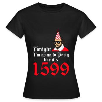 William Shakespeare Théâtre Littérature - T-shirt Femme - noir - Devant - AI Model Female 172 dark (172cm)