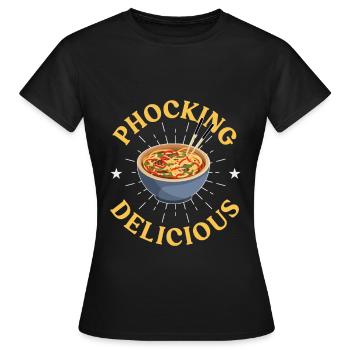 Phocking Delicious Pho asiatische Pho-Nudelsuppe - Frauen T-Shirt - Schwarz - Vorne - AI Model Female 172 dark (172cm)
