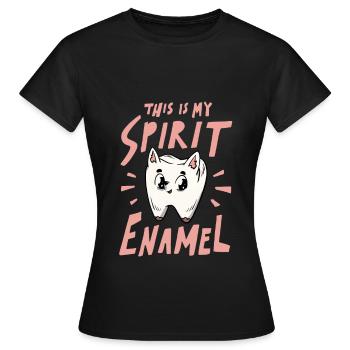 Technicien dentaire en émail dentaire - T-shirt Femme - noir - Devant - AI Model Female 172 dark (172cm)