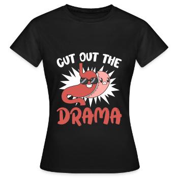 Fini le drame de la guérison de l’estomac - T-shirt Femme - noir - Devant - AI Model Female 172 dark (172cm)