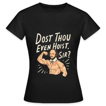 Citation de William Shakespeare - T-shirt Femme - noir - Devant - AI Model Female 172 dark (172cm)