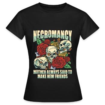 Undead necromancer design for a Satanist - Women's T-Shirt - black - Front - AI Model Female 172 dark (172cm)