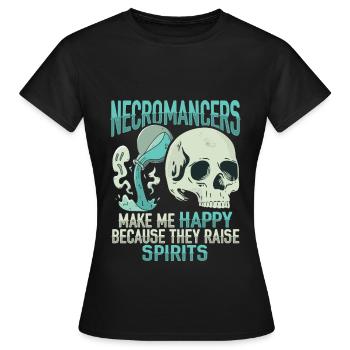 Undead necromancer design for a Satanist - Women's T-Shirt - black - Front - AI Model Female 172 dark (172cm)