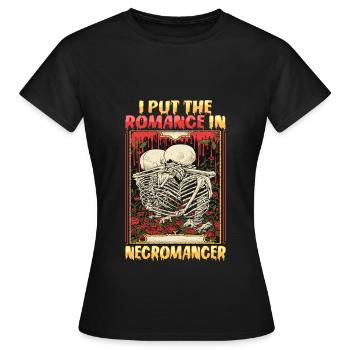 Untote Romantik Nekromant Design für einen - Frauen T-Shirt - Schwarz - Vorne - AI Model Female 172 dark (172cm)