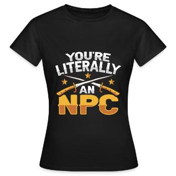 Larp Npc Rpg Joueur de rôle Larper - T-shirt Femme - noir - Devant - AI Model Female 172 dark (172cm)