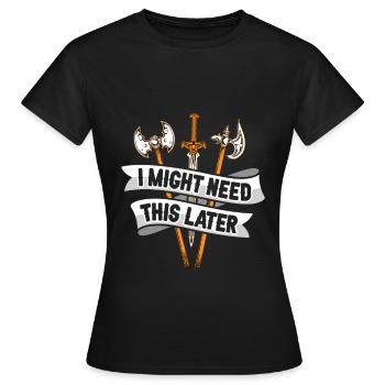 Larp Rpg Rollenspiel Design Larper - Frauen T-Shirt - Schwarz - Vorne - AI Model Female 172 dark (172cm)