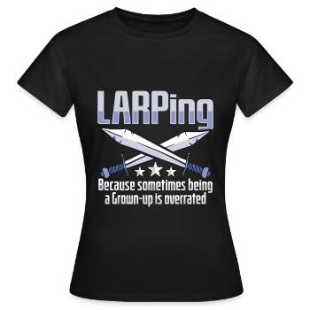 Larp Rpg Rollenspiel Design Larper - Frauen T-Shirt - Schwarz - Vorne - AI Model Female 172 dark (172cm)