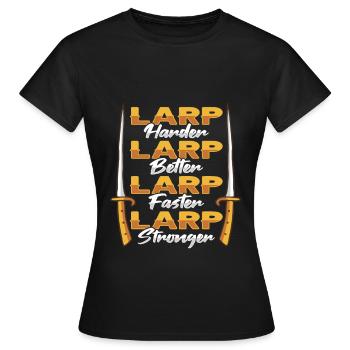 Larp Rpg Rollenspiel Design Larper - Frauen T-Shirt - Schwarz - Vorne - AI Model Female 172 dark (172cm)