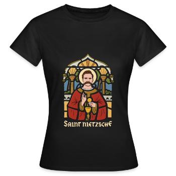 Philosophie de Saint Nietzsche - T-shirt Femme - noir - Devant - AI Model Female 172 dark (172cm)