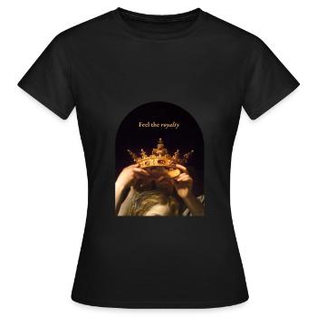 Crown Royalty Art Academia Ästhetisches Design für - Frauen T-Shirt - Schwarz - Vorne - AI Model Female 172 dark (172cm)
