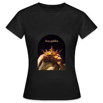 Crown Royalty Art Academia Design esthétique pour - T-shirt Femme - noir - Devant - AI Model Female 172 dark (172cm)