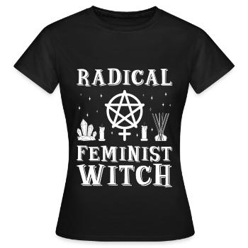 Féminisme féministe radical - T-shirt Femme - noir - Devant - AI Model Female 172 dark (172cm)