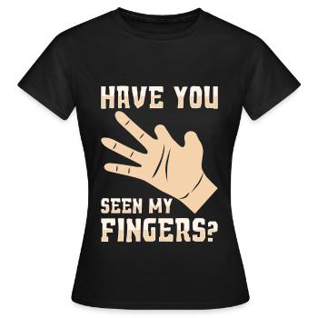 Haben Sie meine Finger gesehen? Fingeramputierter - Frauen T-Shirt - Schwarz - Vorne - AI Model Female 172 dark (172cm)