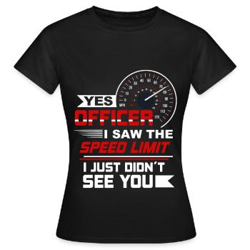 Ja, Offizier, ich habe den - Frauen T-Shirt - Schwarz - Vorne - AI Model Female 172 dark (172cm)