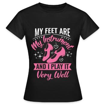 Tap Dancer Tap Dance Shoes Tap Dance Instructor - Women's T-Shirt - black - Front - AI Model Female 172 dark (172cm)