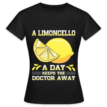 Italian limoncello lover - Women's T-Shirt - black - Front - AI Model Female 172 dark (172cm)