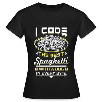Programmation - T-shirt Femme - noir - Devant - AI Model Female 172 dark (172cm)