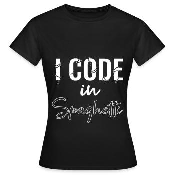 Programmation - T-shirt Femme - noir - Devant - AI Model Female 172 dark (172cm)