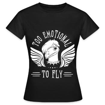 Emo Boy Emo Girl Emu Bird Emocore Punk Ästhetik - Frauen T-Shirt - Schwarz - Vorne - AI Model Female 172 dark (172cm)