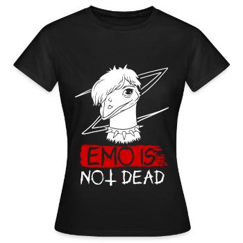 Emo Boy Emo Girl Emu Bird Emocore Punk Ästhetik - Frauen T-Shirt - Schwarz - Vorne - AI Model Female 172 dark (172cm)