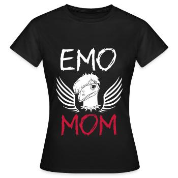 Emo Girl Emu Bird Emocore Punk Ästhetik Goth - Frauen T-Shirt - Schwarz - Vorne - AI Model Female 172 dark (172cm)