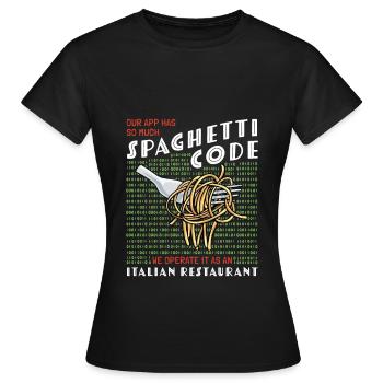 Programmation - T-shirt Femme - noir - Devant - AI Model Female 172 dark (172cm)