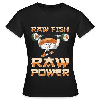 Cuisine japonaise Sushi Lovers Bodybuilders - T-shirt Femme - noir - Devant - AI Model Female 172 dark (172cm)