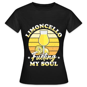 Italian limoncello lover lemon liqueur - Women's T-Shirt - black - Front - AI Model Female 172 dark (172cm)