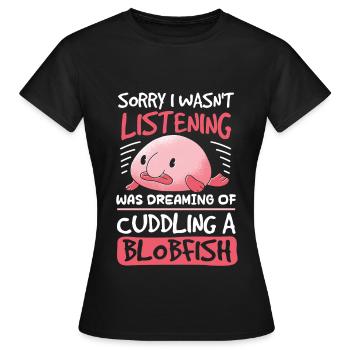 Biologiste marin Poissons d’eau profonde Blob Océan - T-shirt Femme - noir - Devant - AI Model Female 172 dark (172cm)