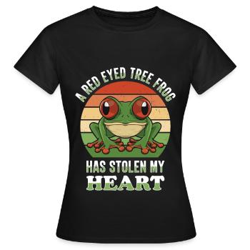 Besitzer Eines Amphibienliebhabers Mit Einem - Frauen T-Shirt - Schwarz - Vorne - AI Model Female 172 dark (172cm)
