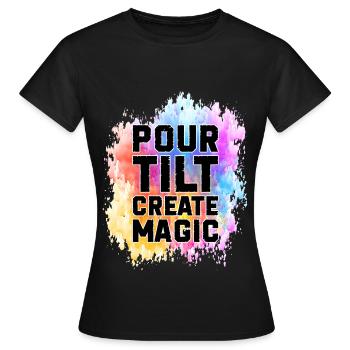 Painter Canvas Liquid Painting Art Paint - Women's T-Shirt - black - Front - AI Model Female 172 dark (172cm)