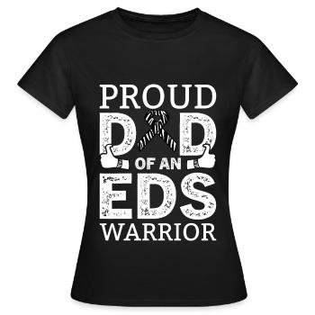 Zebrastreifen EDS-Bewusstseinsband - Frauen T-Shirt - Schwarz - Vorne - AI Model Female 172 dark (172cm)