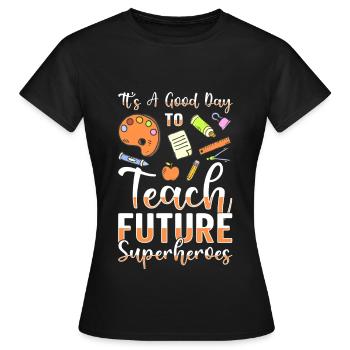 Teaching Teaching Educator Professor - Women's T-Shirt - black - Front - AI Model Female 172 dark (172cm)
