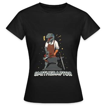 Forger Métallurgiste Dino - T-shirt Femme - noir - Devant - AI Model Female 172 dark (172cm)