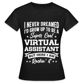 Freelance Profession Indépendant Virtuel - T-shirt Femme - noir - Devant - AI Model Female 172 dark (172cm)