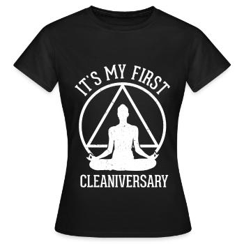 Nüchternheit, Sucht, Genesung, Alkoholiker, - Frauen T-Shirt - Schwarz - Vorne - AI Model Female 172 dark (172cm)