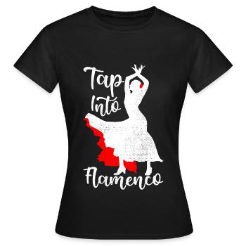 Danse sportive Danseuse Professeur de danse flamenco - T-shirt Femme - noir - Devant - AI Model Female 172 dark (172cm)