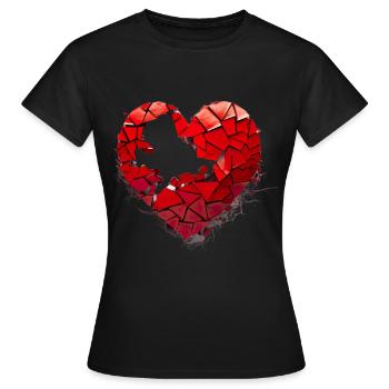 Valentinstag Herz Liebe Liebesbeweis Gefühle - Frauen T-Shirt - Schwarz - Vorne - AI Model Female 172 dark (172cm)