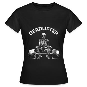Deadlifter Bodybuilder Deadlift Training Fitness - Frauen T-Shirt - Schwarz - Vorne - AI Model Female 172 dark (172cm)