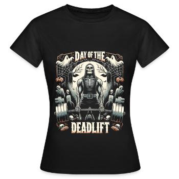 Horror Deadlifter Deadlift Bodybuilding Workout - Frauen T-Shirt - Schwarz - Vorne - AI Model Female 172 dark (172cm)