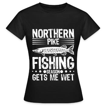 Fisherman Fisherman Fisherman Nordic Pike - Women's T-Shirt - black - Front - AI Model Female 172 dark (172cm)
