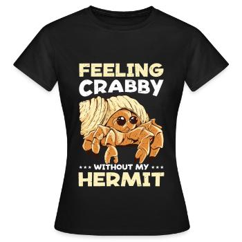 Fruits de mer, Fruits de mer, Moules, Bernard-l’ermite - T-shirt Femme - noir - Devant - AI Model Female 172 dark (172cm)