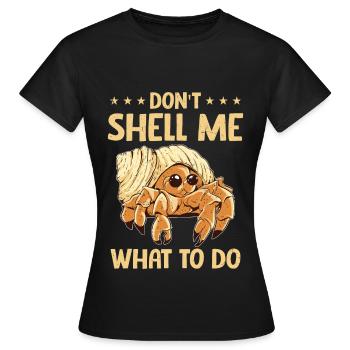 Fruits de mer, Fruits de mer, Moules, Bernard-l’ermite - T-shirt Femme - noir - Devant - AI Model Female 172 dark (172cm)